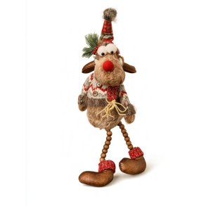 Elg med h�ngende perle ben med tr�je-43CM