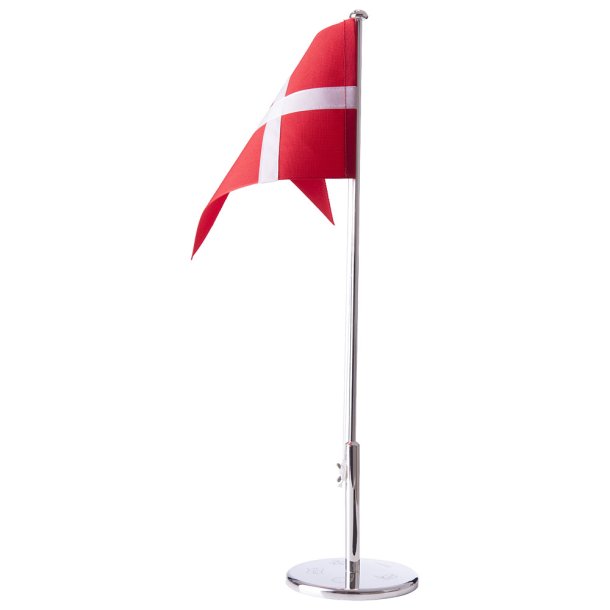 Forkromet flagstang uden motiver, 40 cm