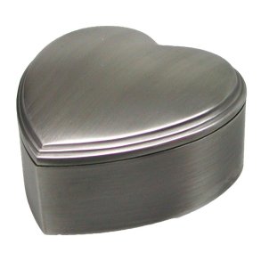 Fortinnet smykkeskrin hjerte 8X8CM