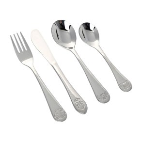 Rustfrit stl bestik med BAMSE & venner