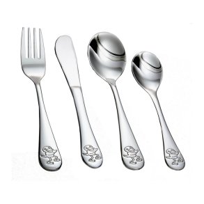 Rustfrit stl bestik med Kylling