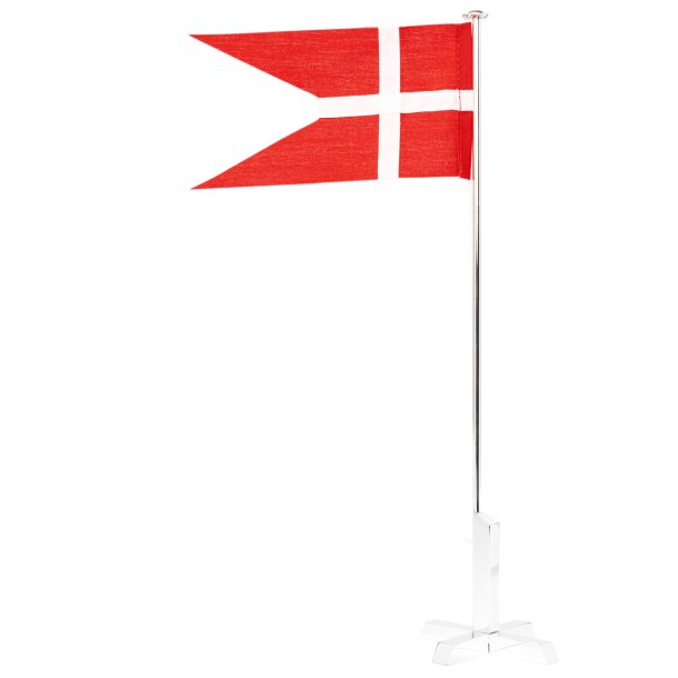 Forslvet flagstang med krydsfod 35cm.