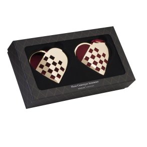 H. C. Andersen �ske med 2 stk sm� 8cm flet hjerter