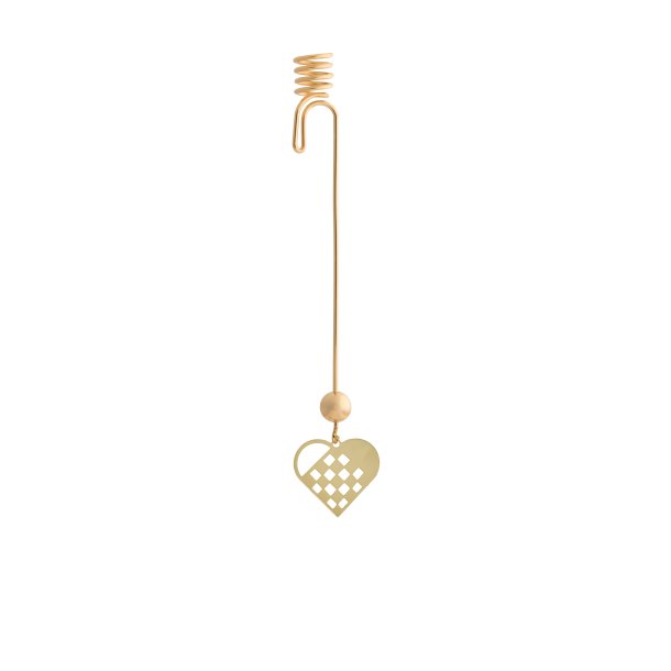 H.C. Andersen lysholder med flet Hjerte 18k fg