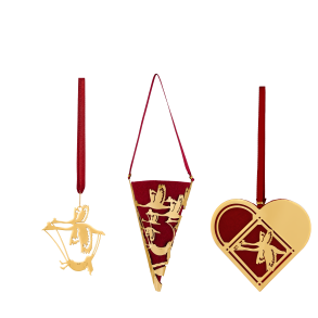 H. C. Andersen eventyr forgyldt 18k -3stk De vilde svaner