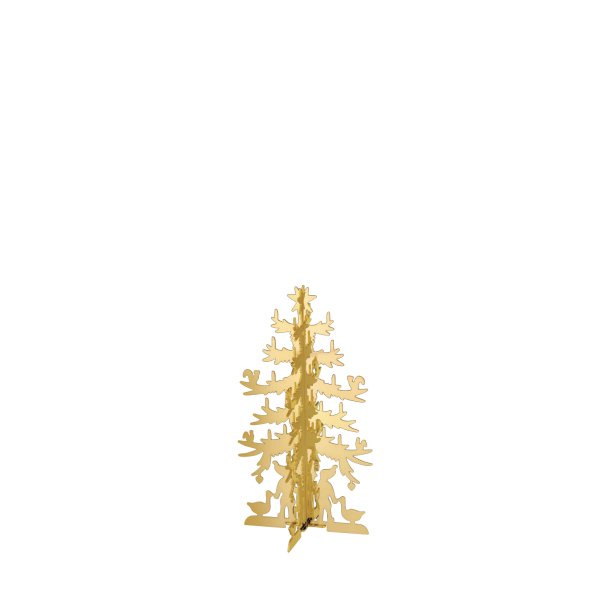 H.C. Andersen eventyr forgyldt 18K miniaturer grantr 6cm