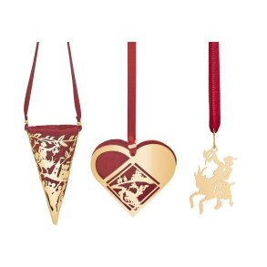 H.C. Andersen eventyr forgyldt18 k 3stk-mini-Klods-Hans 