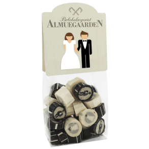 Brudepar motiv bolcher med smag af anis/salt og hyldeblomst